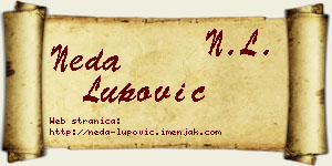 Neda Lupović vizit kartica